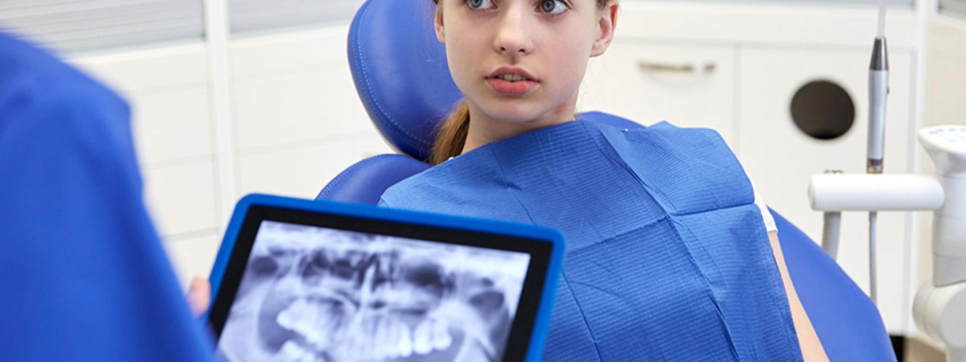 Beautiful woman in dental