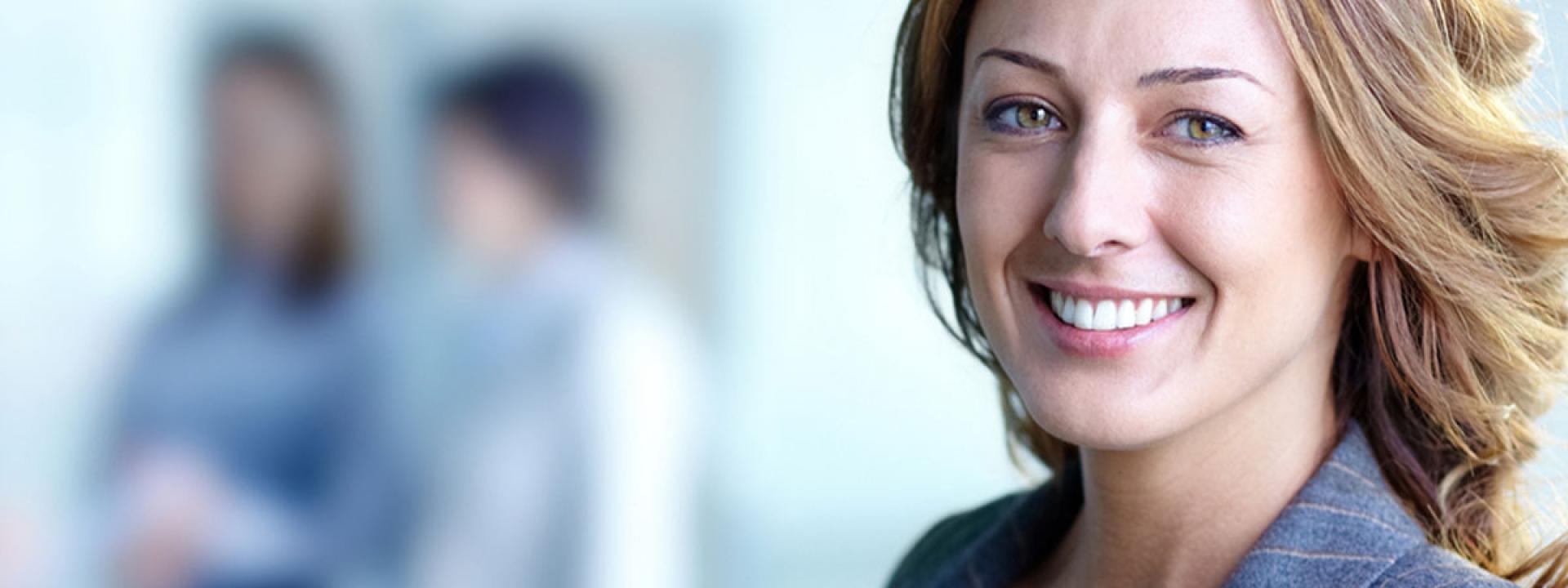 Office lady smiling