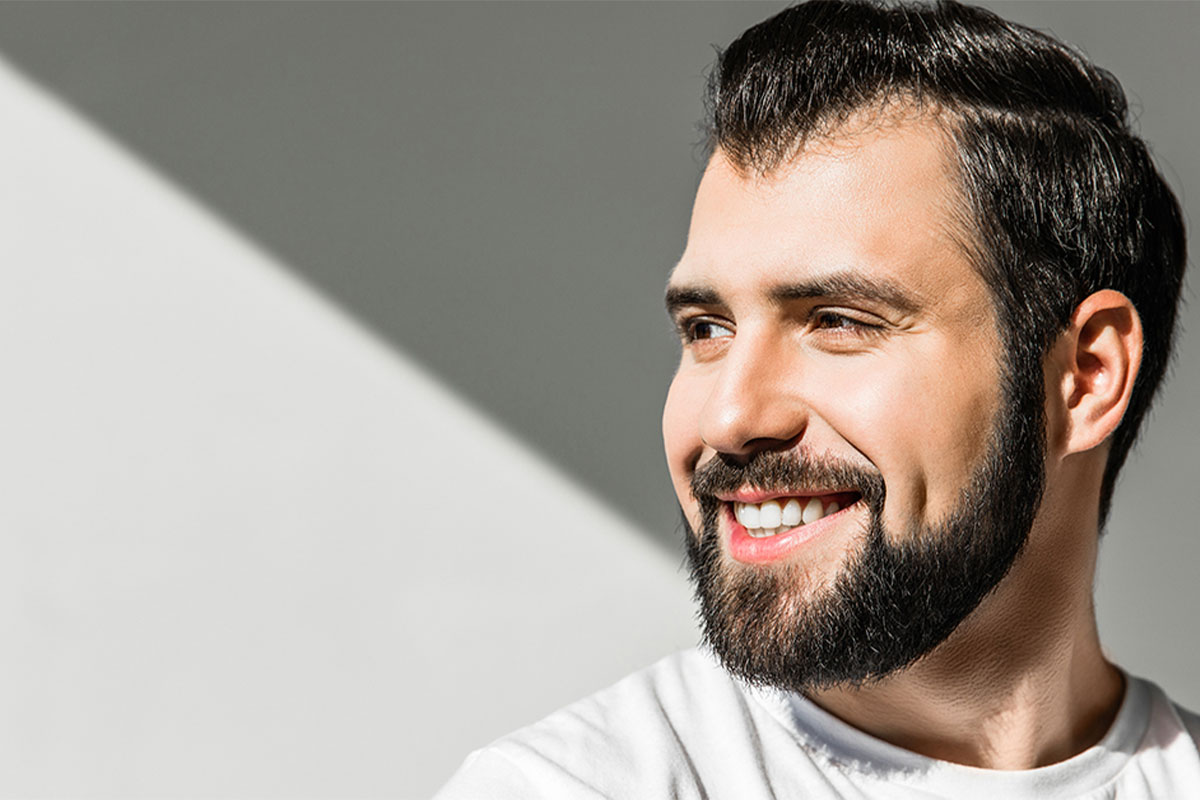 Young man smiling