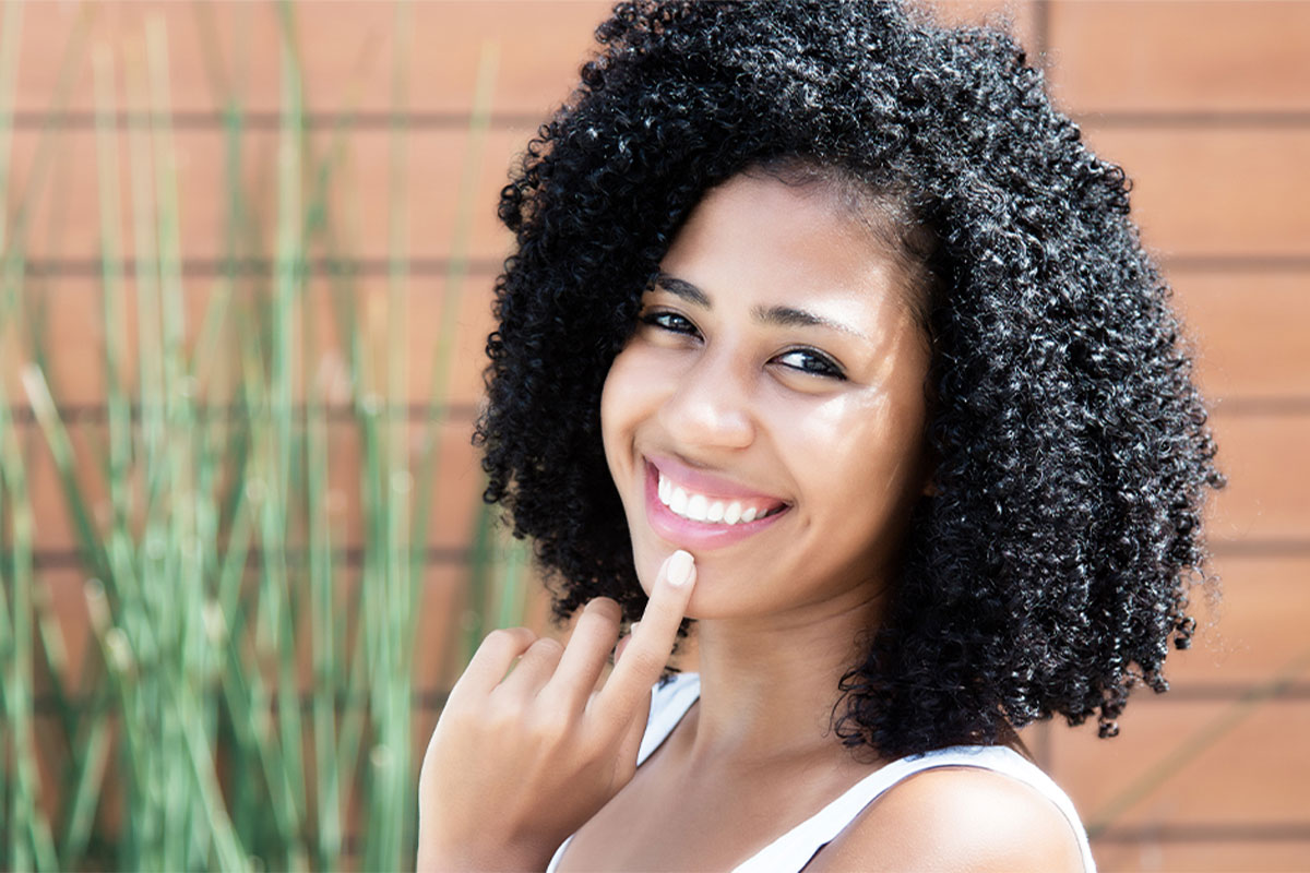Beautiful woman smiling
